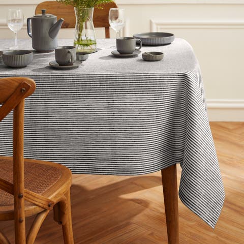 Linen Tablecloth - Narrow Stripe