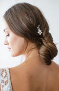 Brides & Hairpins Nahla Set of 2 Pearl & Crystal Flower Pins