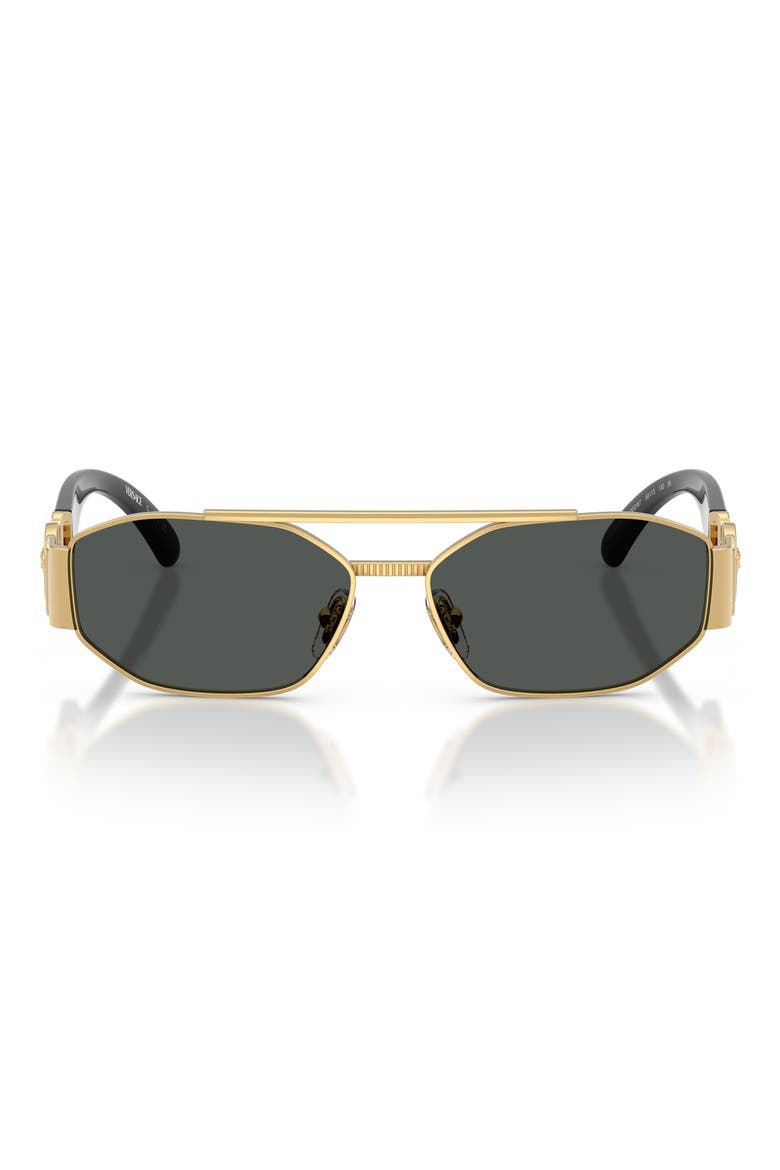 Kids' 50mm Rectangular Sunglasses, Main, color, GOLD / DARK GREY