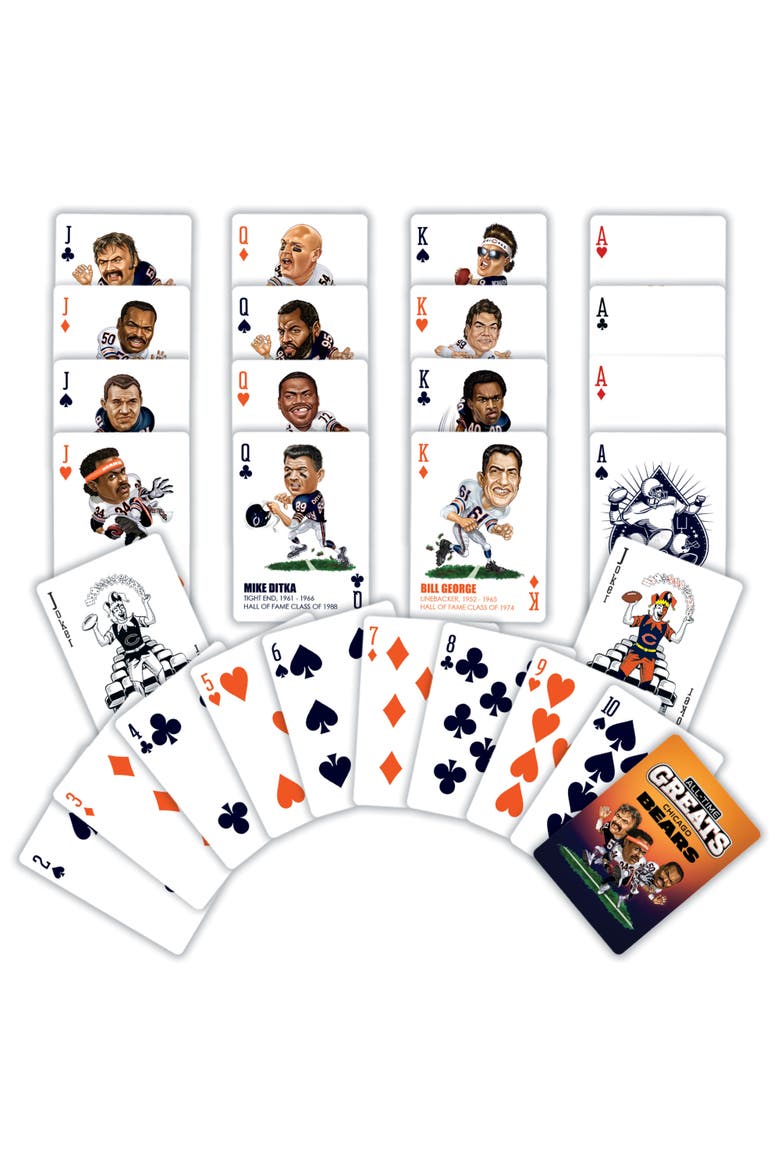 Chicago Bears All-Time Playing Cards, Alternate, color, Multicolor
