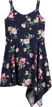 Ava & Yelly Kids' Asymmetric Sleeveless Dress