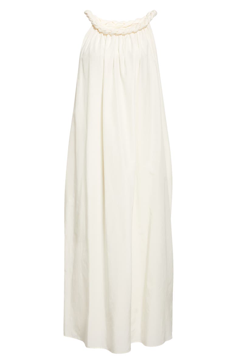 LOULOU DE SAISON Kika Gathered Cotton & Silk Voile Maxi Dress, Alternate, color, Ivory