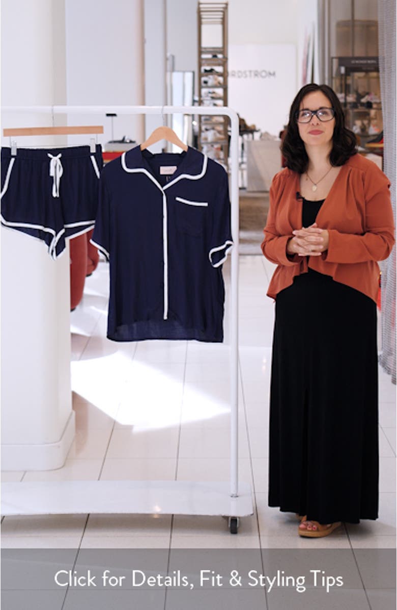 Annabelle Piped Satin Pajamas, sales video thumbnail