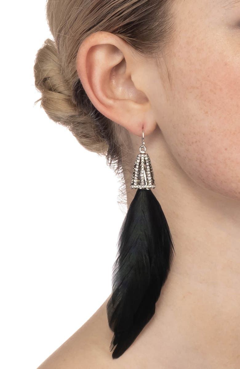 Alexis Bittar Feather Earrings, Alternate, color, Feather