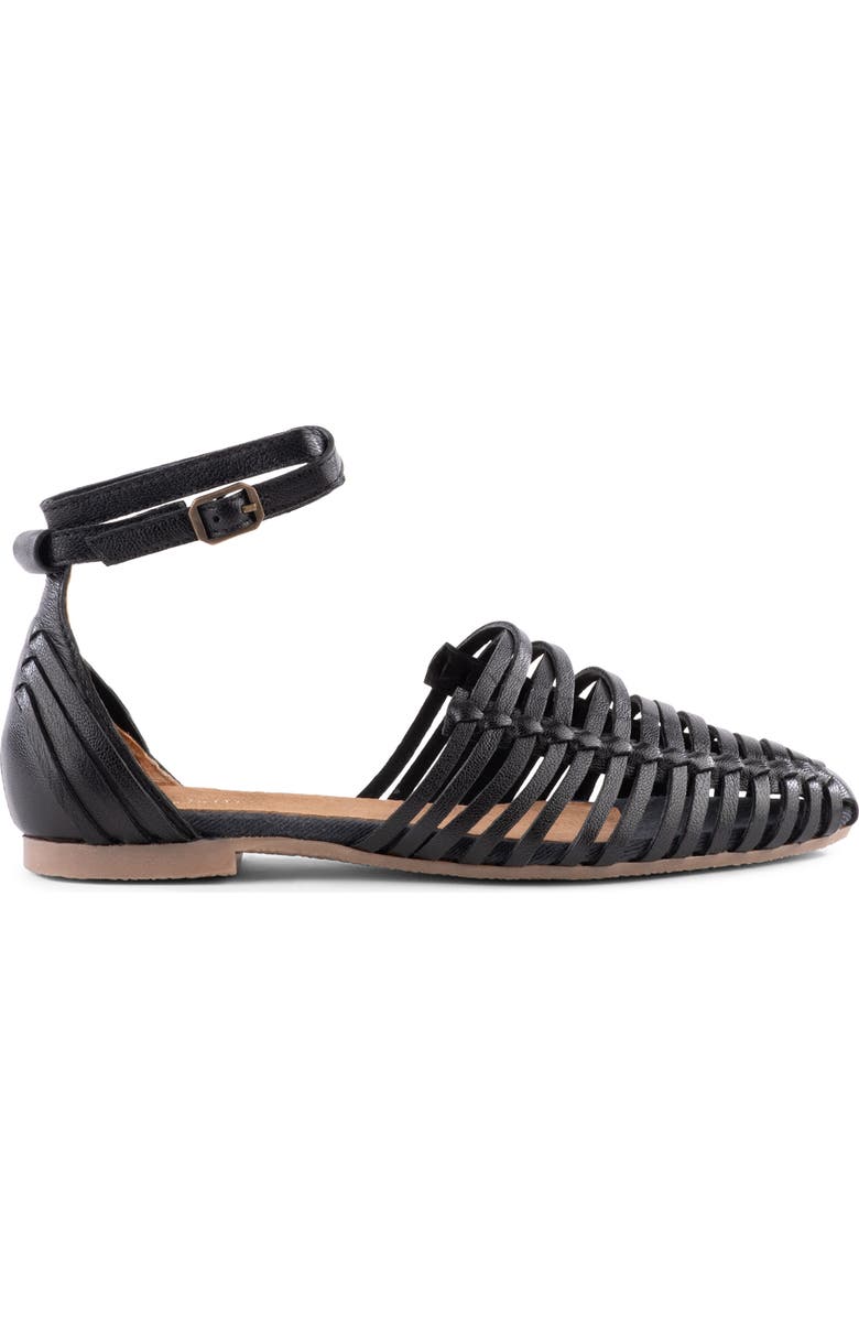 Seychelles Trinket Ankle Strap Flat, Alternate, color, Black
