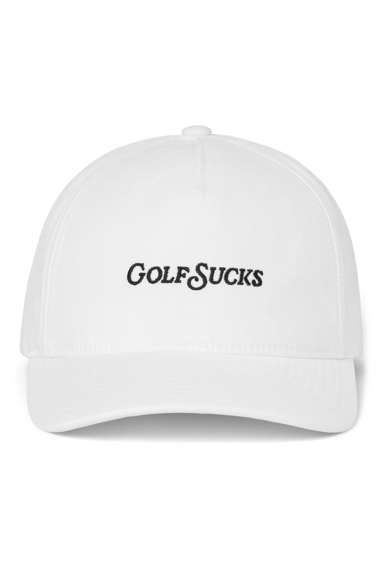 Golf Sucks Six-Panel Snapback Cap, Alternate, color, WHITE