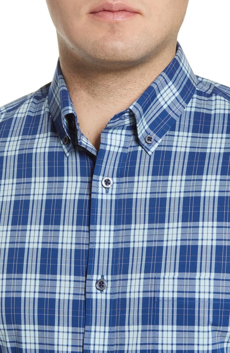 NORDSTROM MEN'S SHOP Tech-Smart Regular Fit Walter Plaid Button-Down Shirt, Alternate, color, 