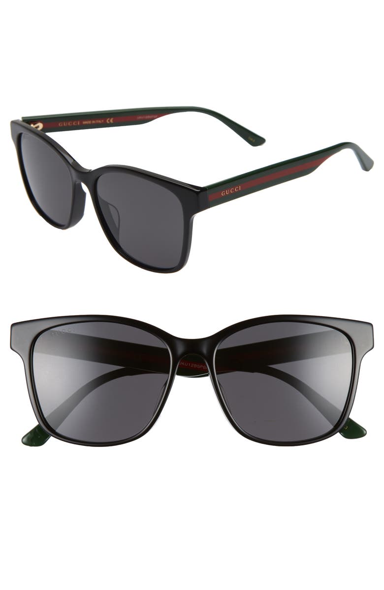 Gucci 56mm Square Sunglasses, Alternate, color, 