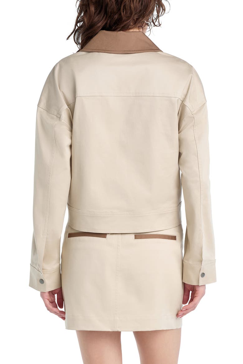 The Monica Stretch Cotton Jacket, Alternate, color, BEIGE W/ KHAKI CON