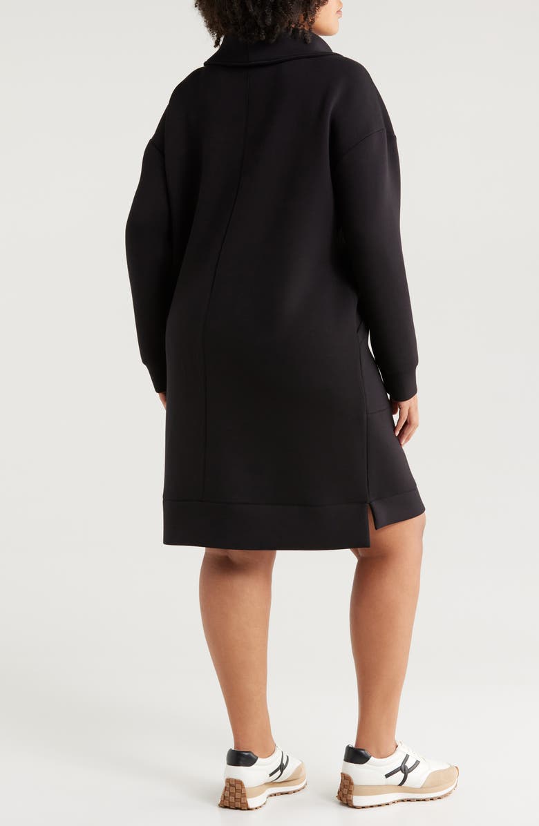 Caslon<sup>®</sup> Half Zip Long Sleeve Sweatshirt Dress, Alternate, color, 