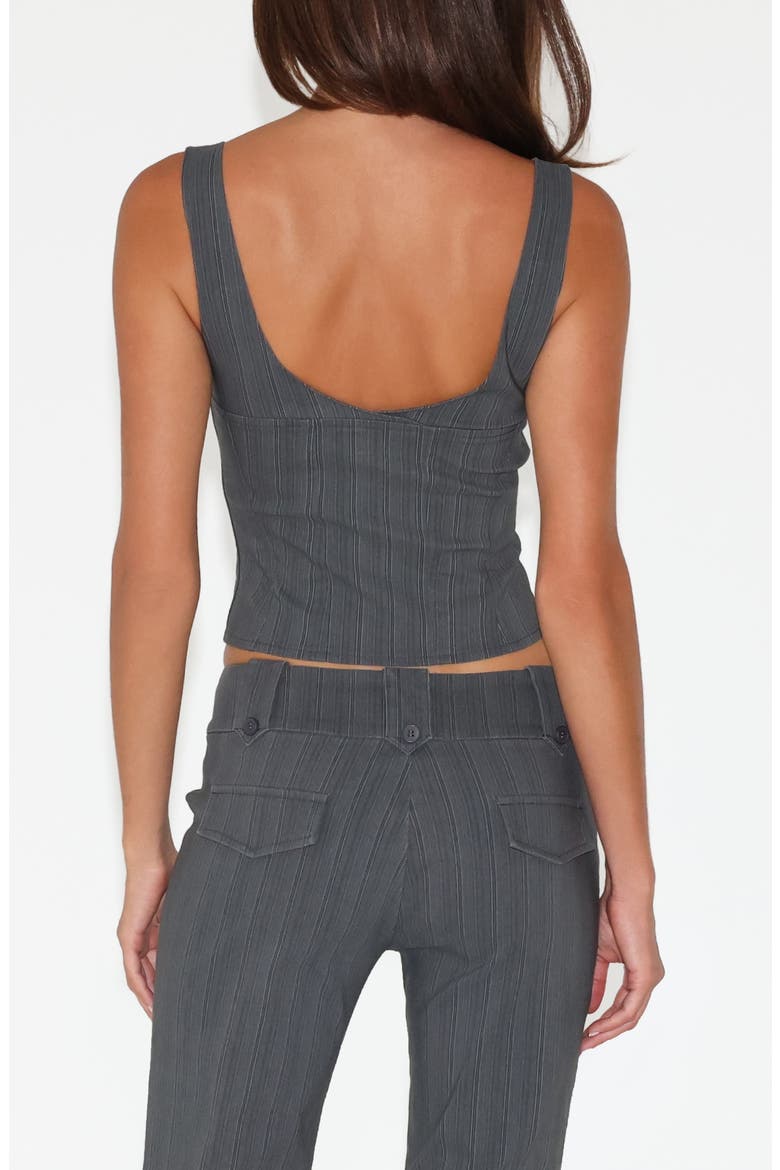 Kittie Corset Top, Alternate, color, GREY STIPE