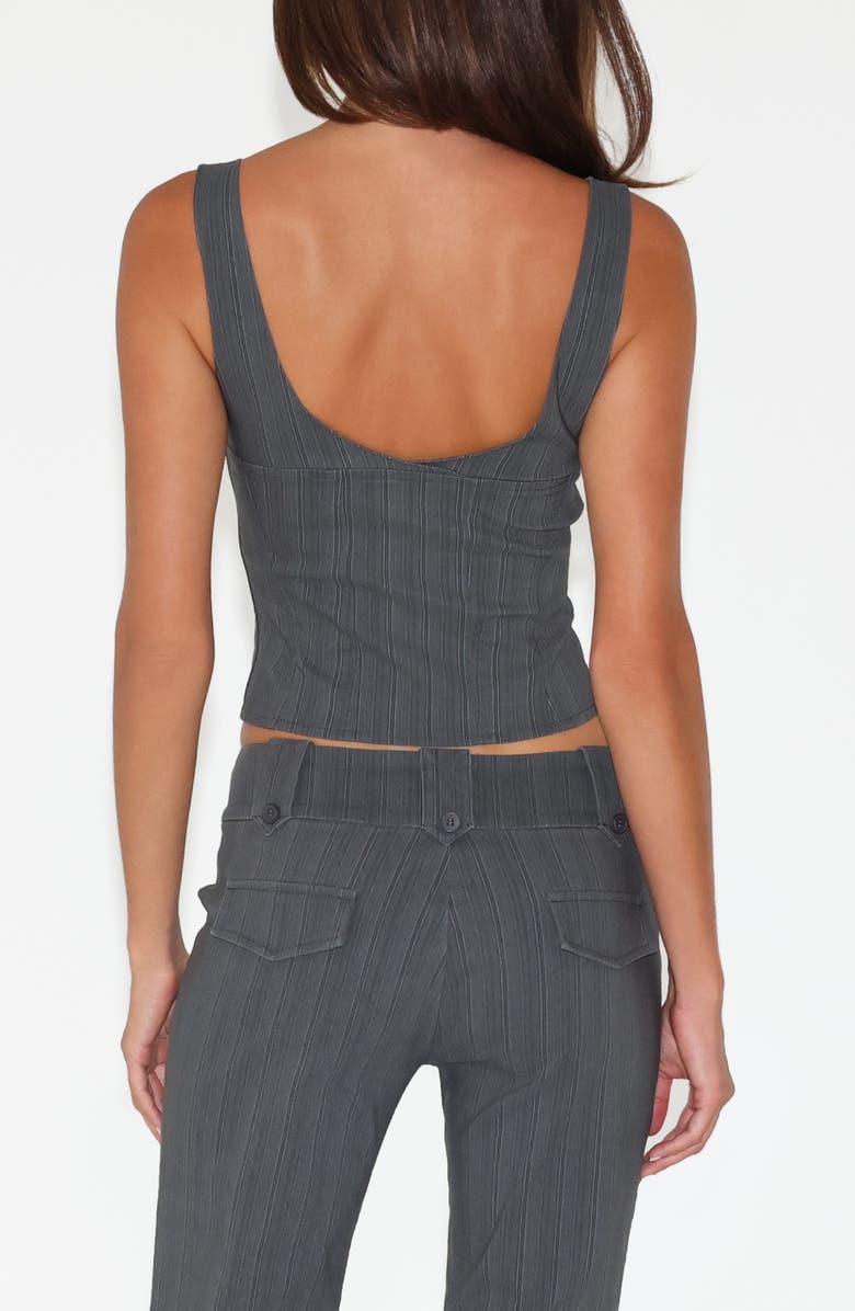 Tiger Mist Kittie Corset Top, Alternate, color, Grey Stipe