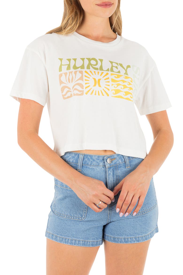 Surf Days Boxy Cotton Crop T-Shirt, Main, color, TOFU