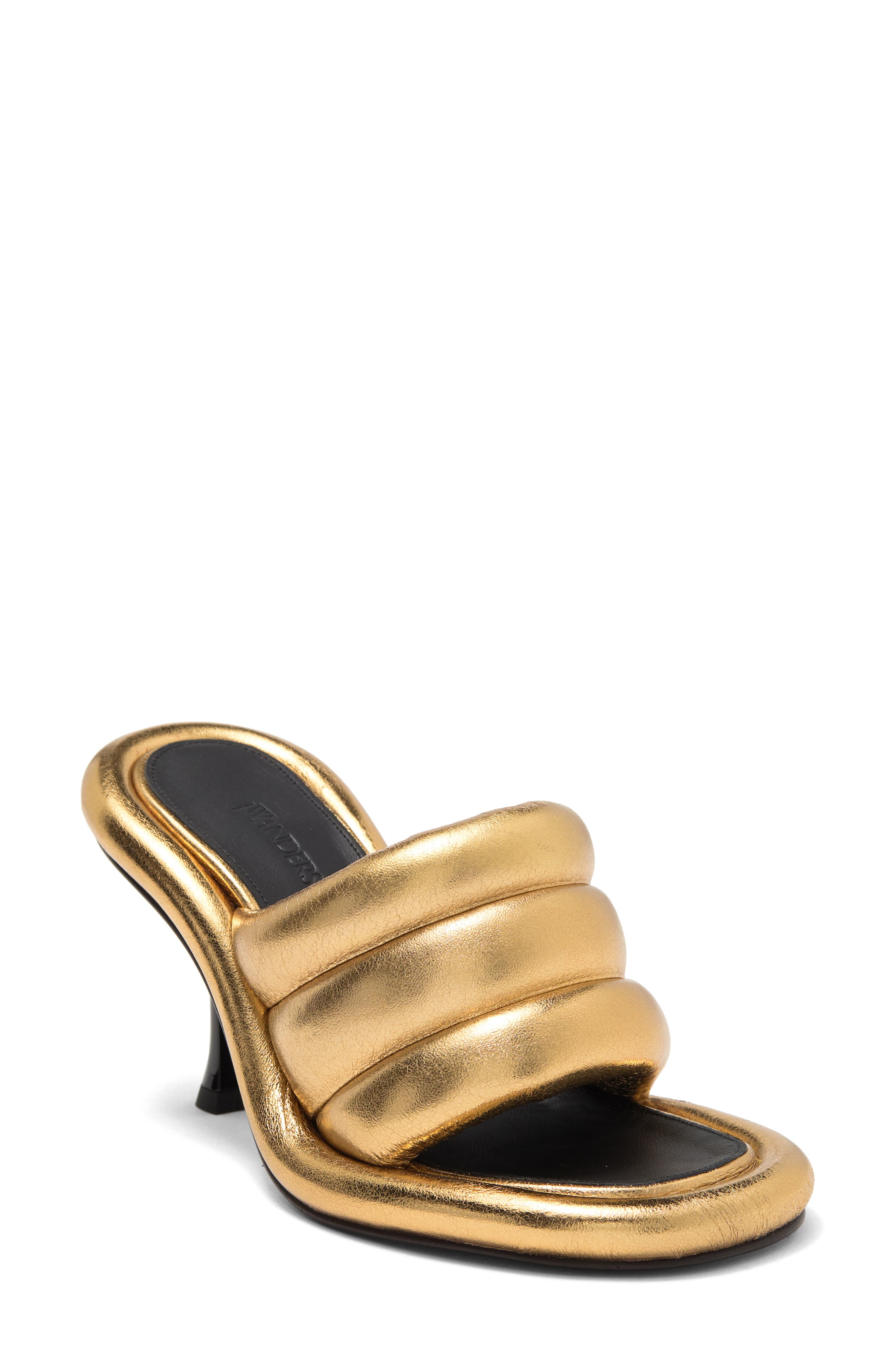 JW Anderson Metallic Quilted Slide Sandal, Main, color, 