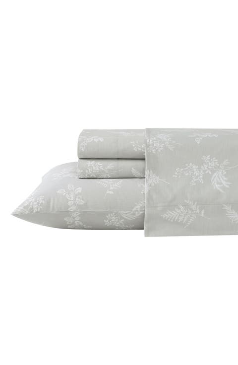 Foliage 200 Thread Count Cotton Percale Sheet Set
