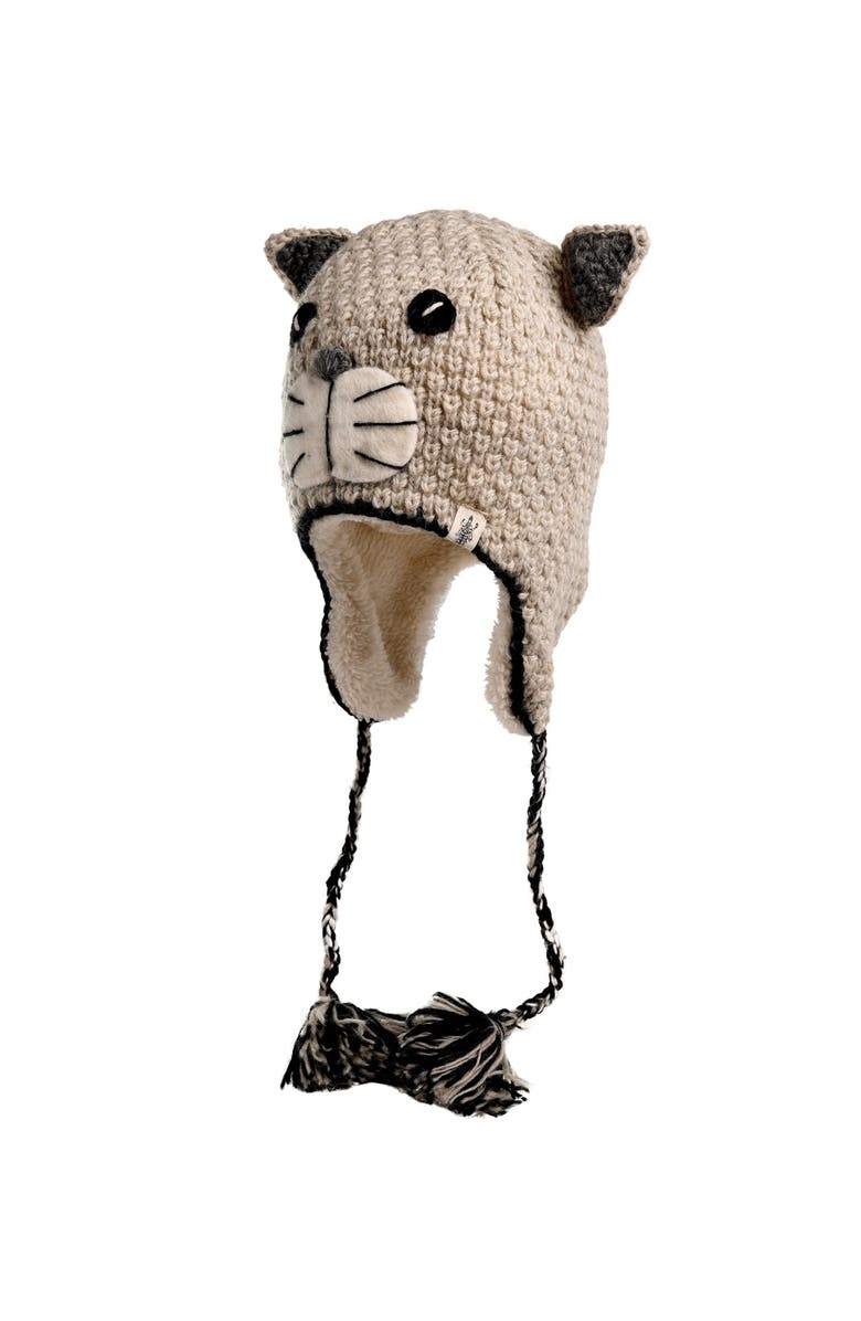 Nirvanna Designs Crochet Shmil the Cat Hat, Alternate, color, White