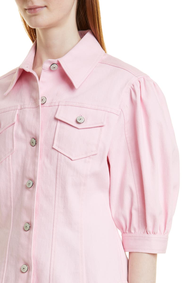 Cinq à Sept Louis Puff Sleeve Cotton Blend Jacket, Alternate, color, 