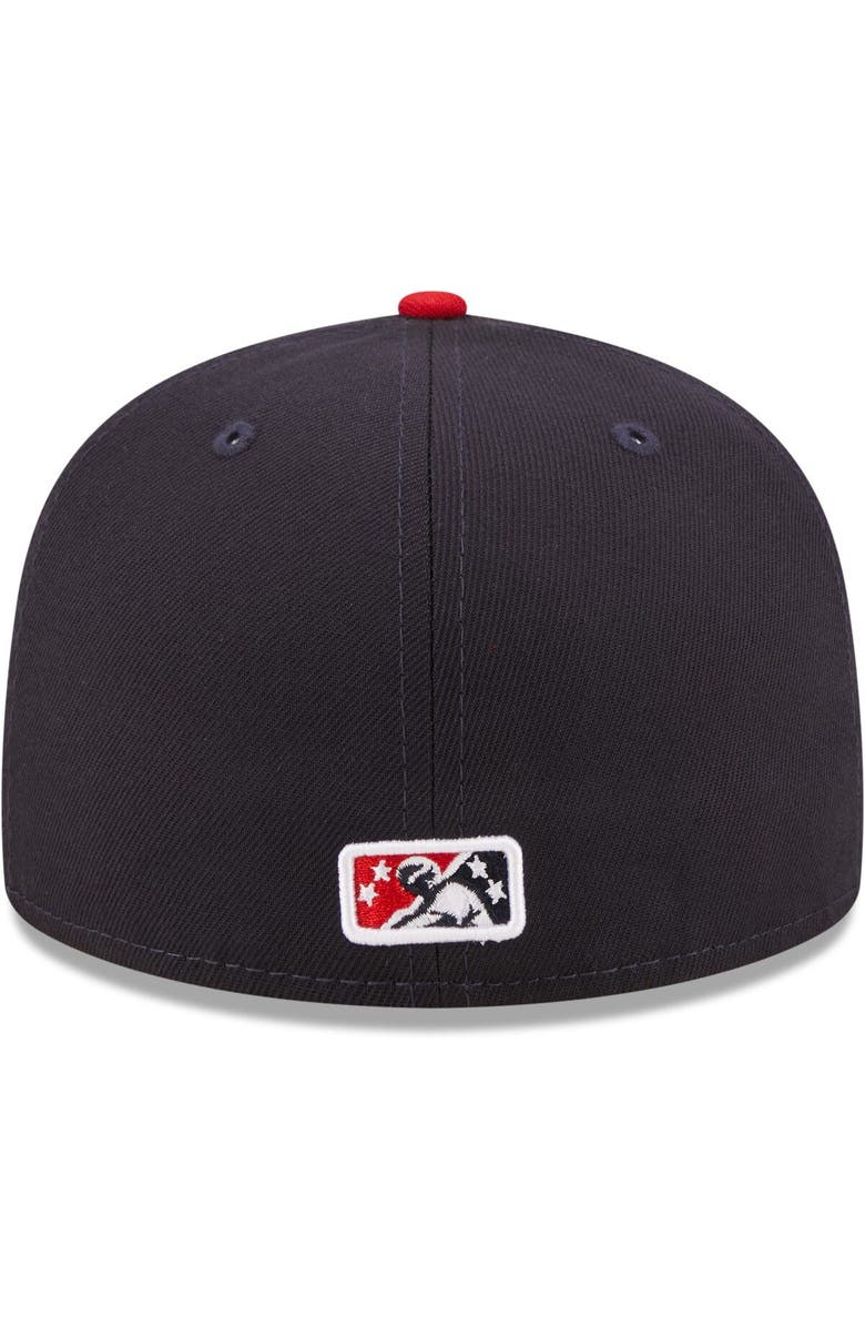 New Era Men's New Era Navy Toledo Mud Hens Authentic Collection 59FIFTY Fitted Hat, Alternate, color,