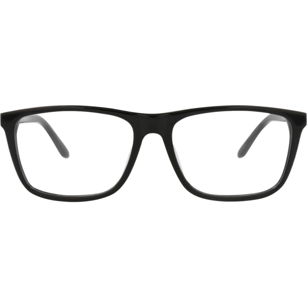 Alexander Mcqueen Mcqueen 56mm Rectangular Optical Glasses In Black