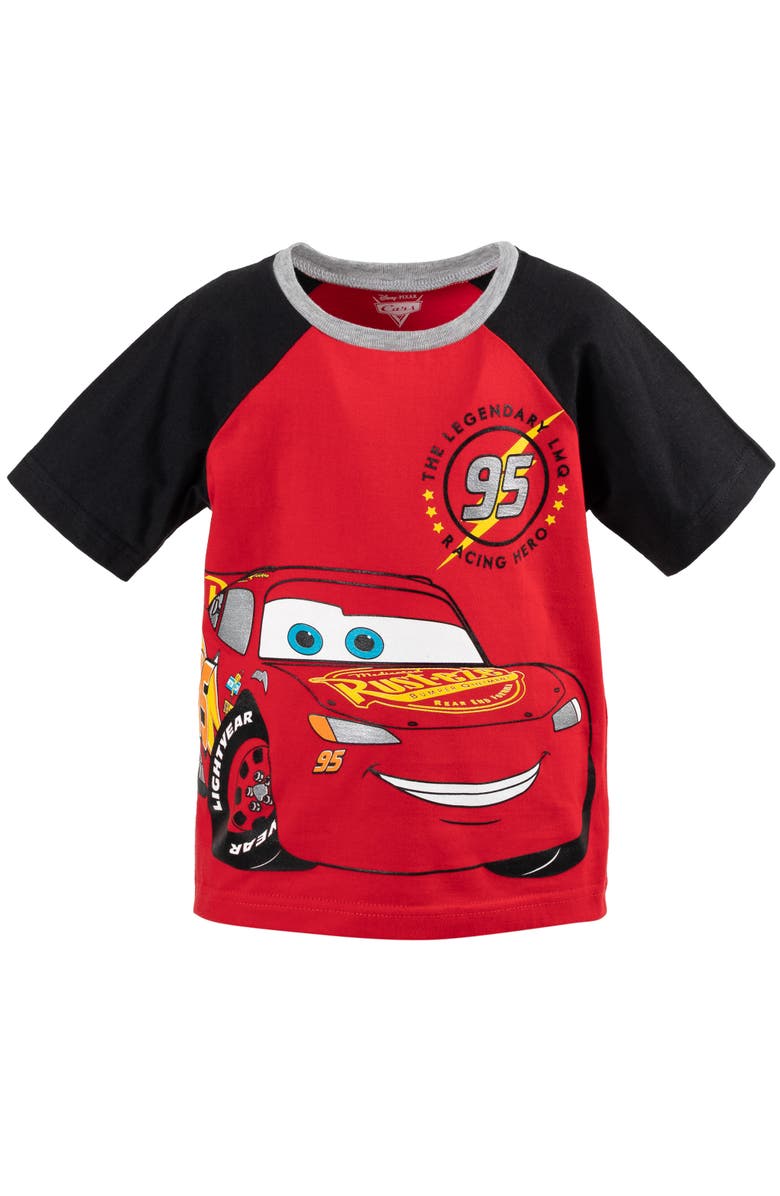 Disney Cars Lightning McQueen 2-Piece T-Shirt and Shorts Set, Alternate, color, Mcqueen Red Grey