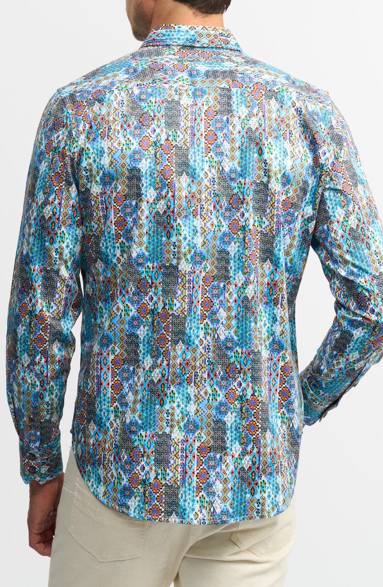 Robert Graham Merola Classic Fit Cotton Button-Up Shirt, Alternate, color, Blue Multi