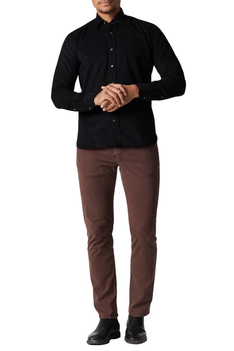 Corduroy Button-Up Shirt, Alternate, color, TOTAL ECLIPSE