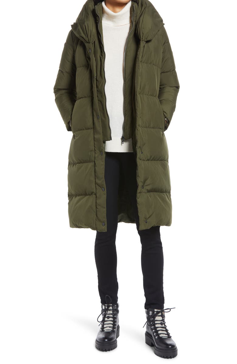 Lauren Ralph Lauren Pillow Collar Quilted Puffer Coat, Main, color,