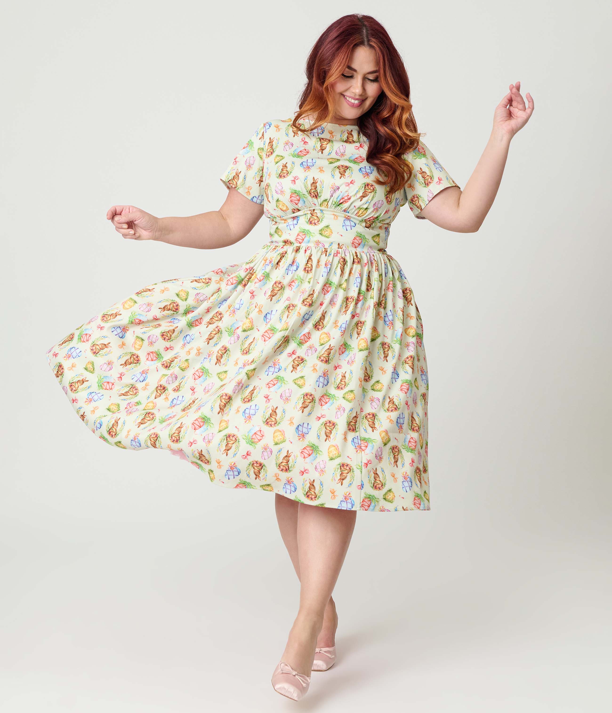 Plus Size Smocked Back Swing Dress - image 3