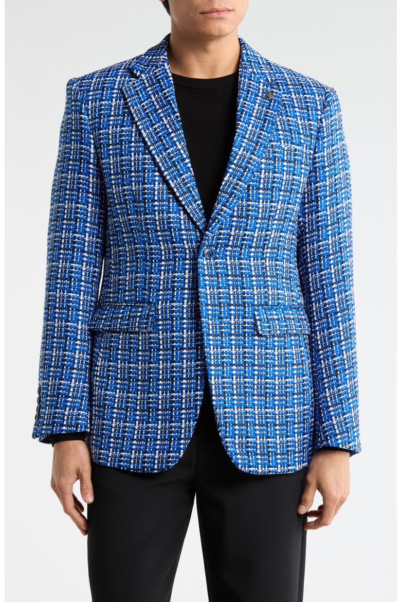 Slim Fit Two Button Blazer, Main, color, BLUE