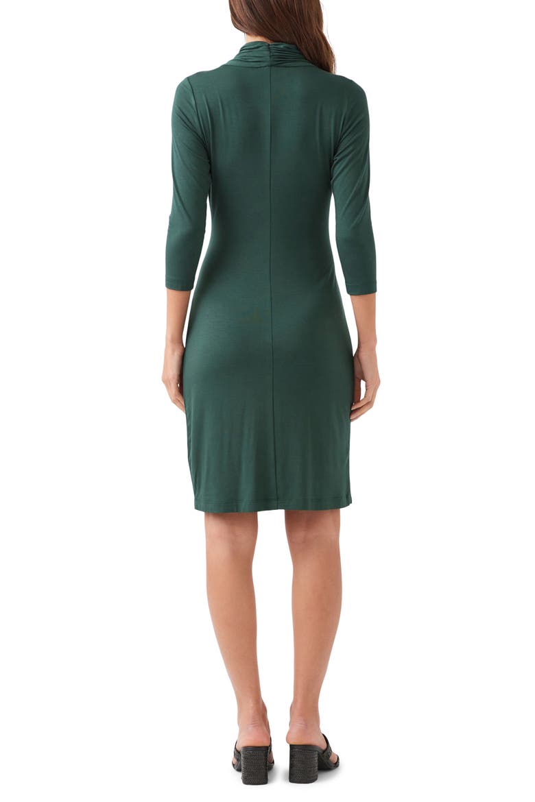 Cascade Faux Wrap Dress, Alternate, color, FOREST GREEN