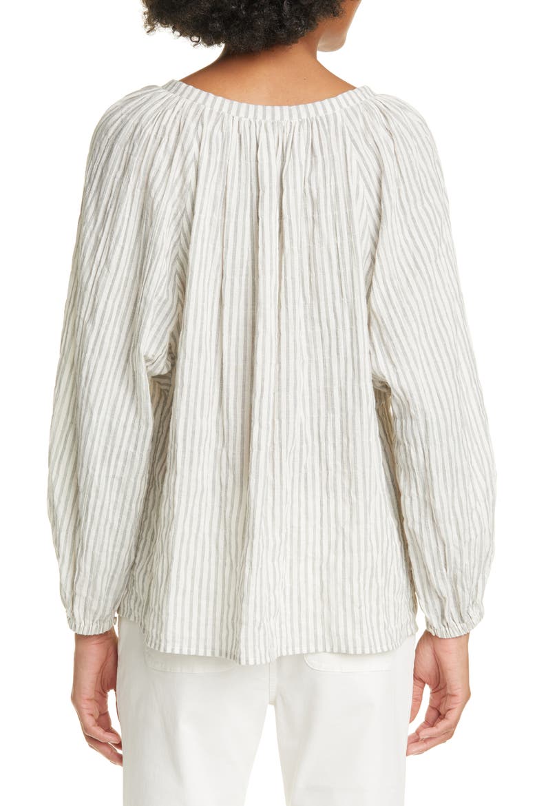 Brooke Stripe Cotton Blend Top, Alternate, color, BLACK/ NATURAL STRIPE
