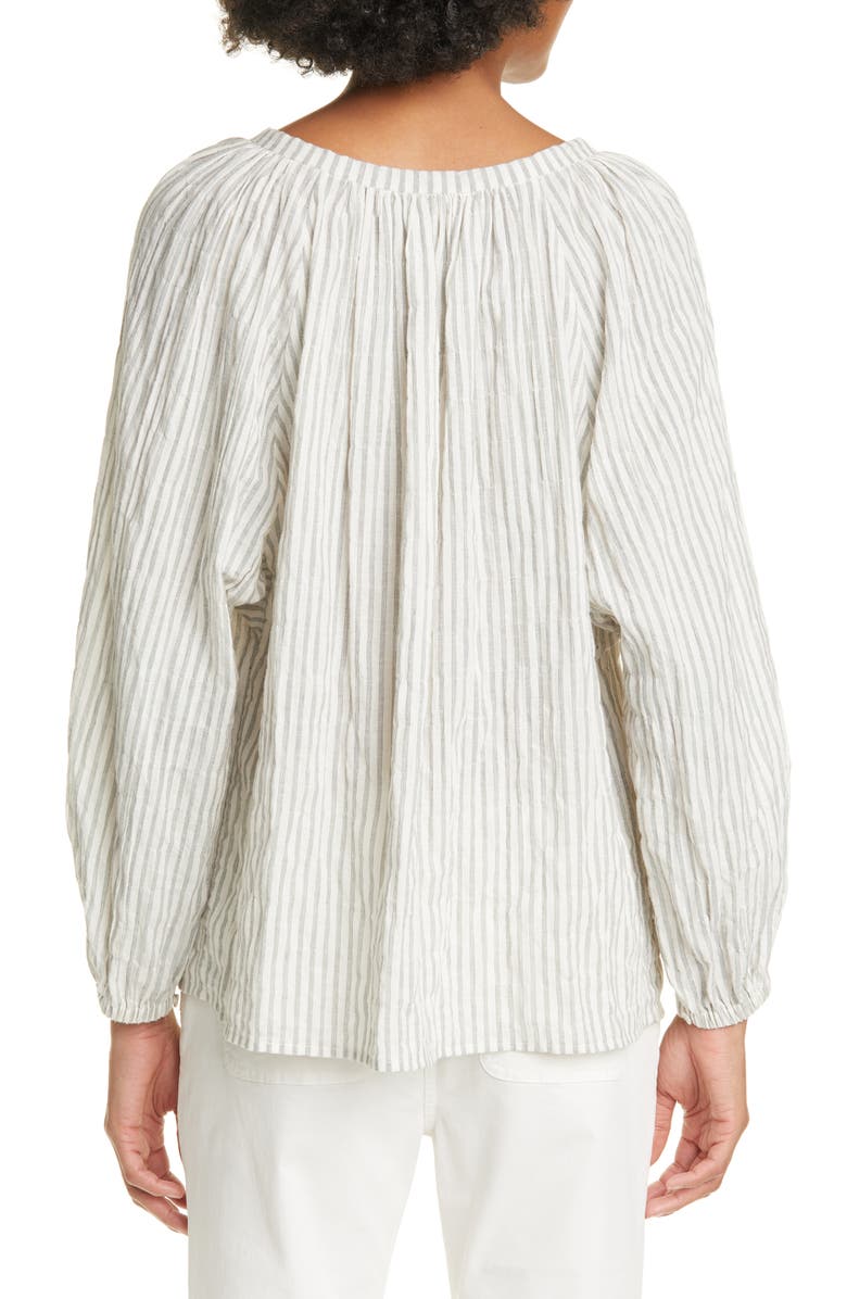 Nili Lotan Brooke Stripe Cotton Blend Top, Alternate, color, 
