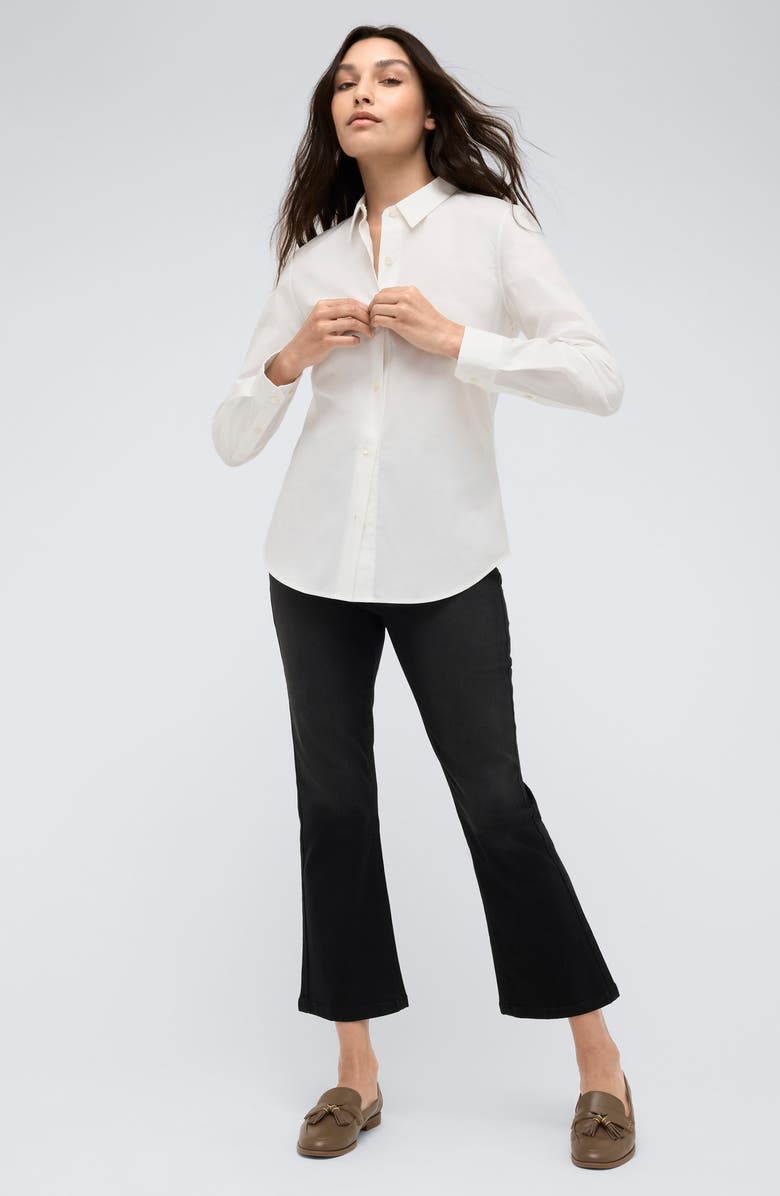 Kenneth Cole Fitted Cotton Blend Button-Up Shirt, Alternate, color,