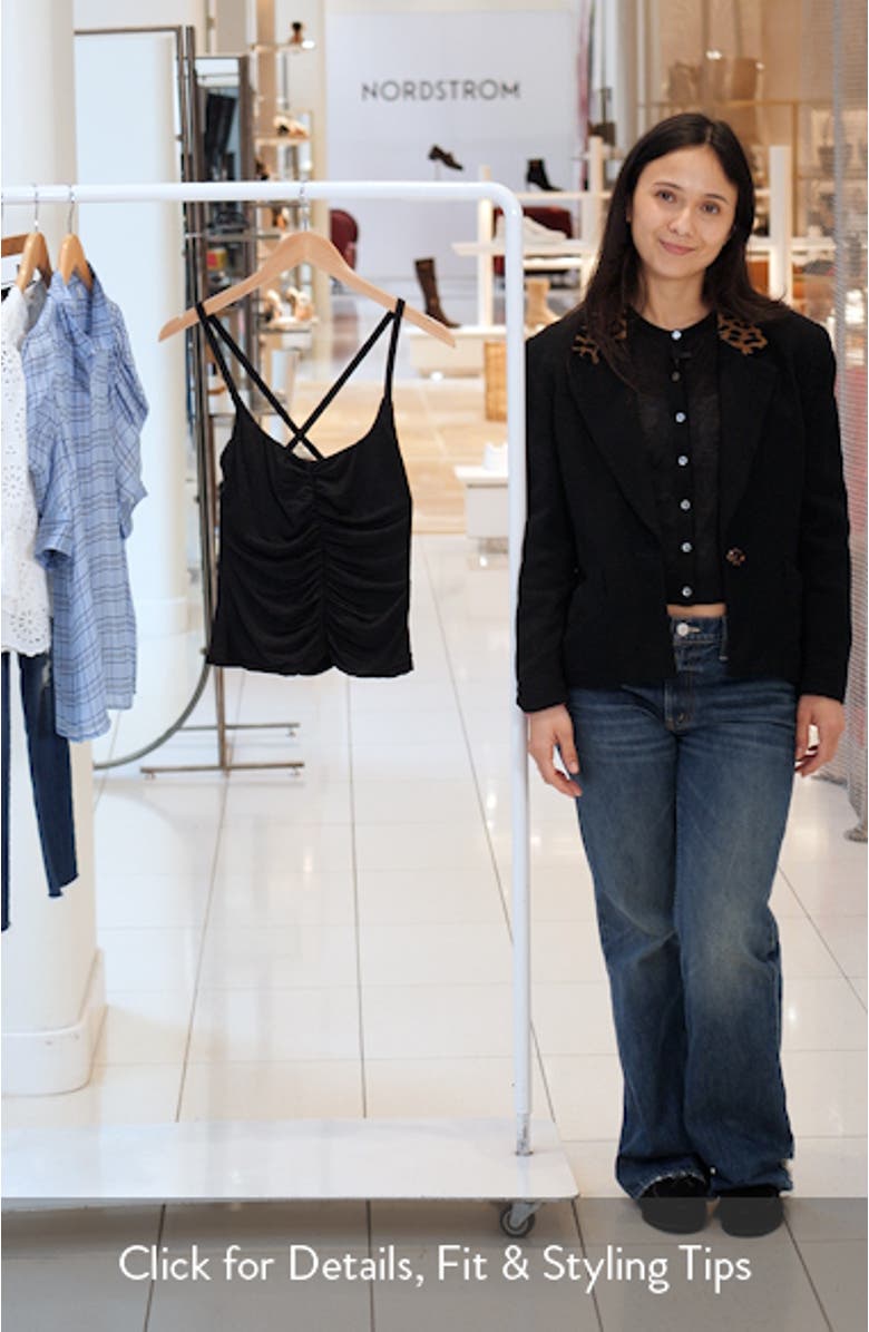 Shimmer Shimmer Ruched Crossback Camisole, sales video thumbnail