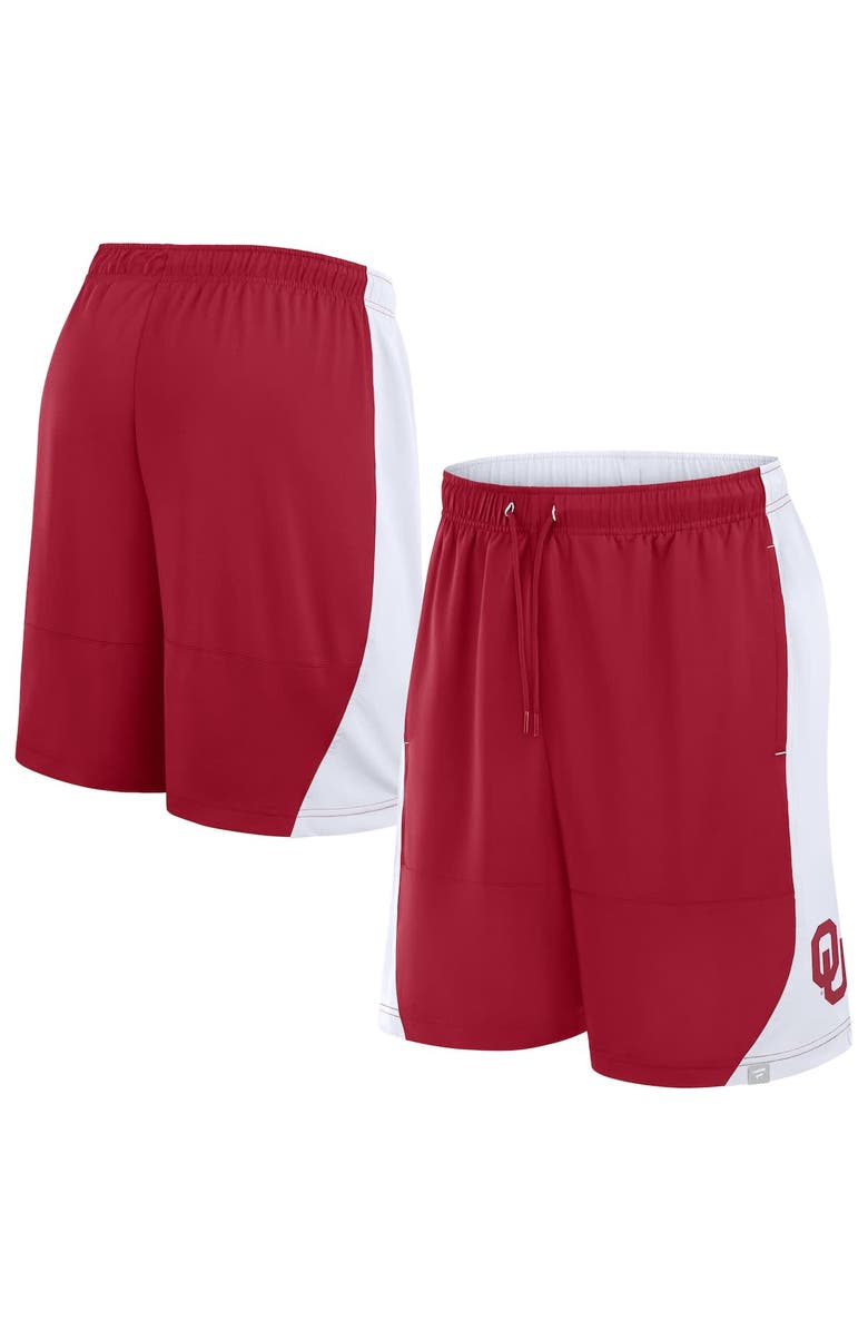 FANATICS Men's Fanatics Crimson/White Oklahoma Sooners Strength Unleashed Shorts, Alternate, color, Crimson