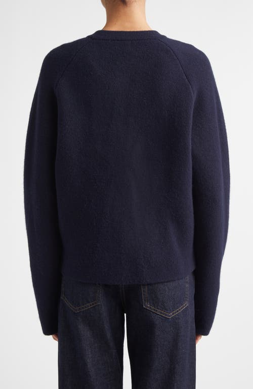 Totême Toteme Hammered Button Cashmere & Wool Cardigan In Blue