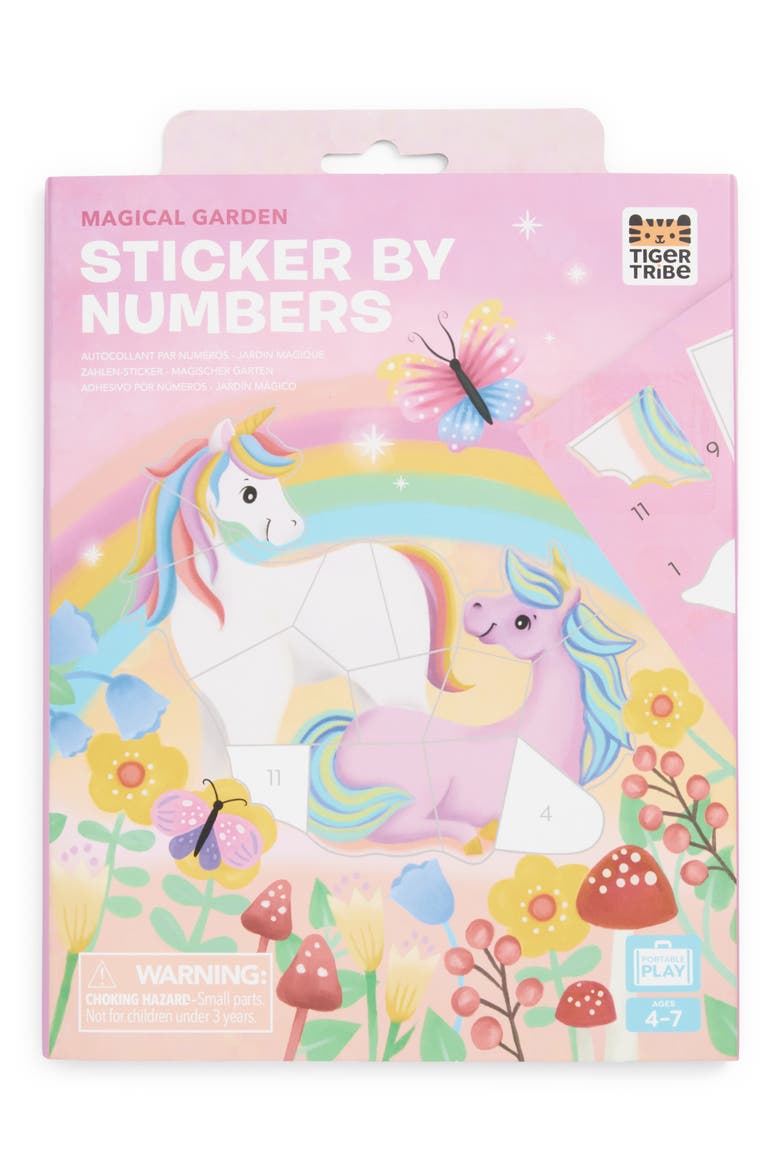 Magical Garden Sticker by Number Activity Set, Main, color, MULTI PINK