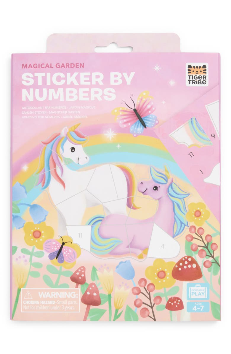 TIGER TRIBE Magical Garden Sticker by Number Activity Set, Main, color,