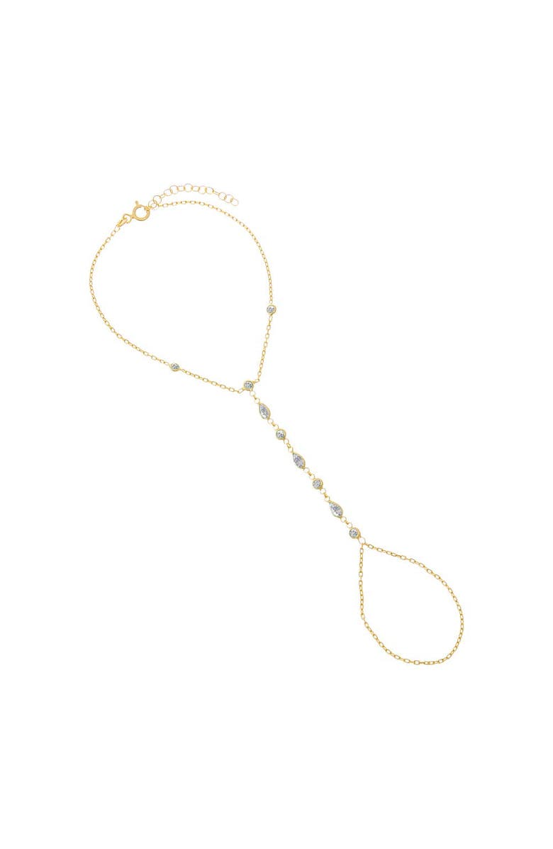 BY ADINA EDEN Colored CZ Multishape Bezel Hand Chain, Main, color, Gold