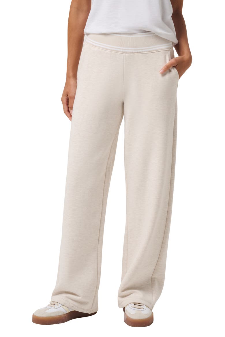 Cloud Fleece Clubside Wide Leg Pants, Main, color, HEATHER BRAZILIAN SAND