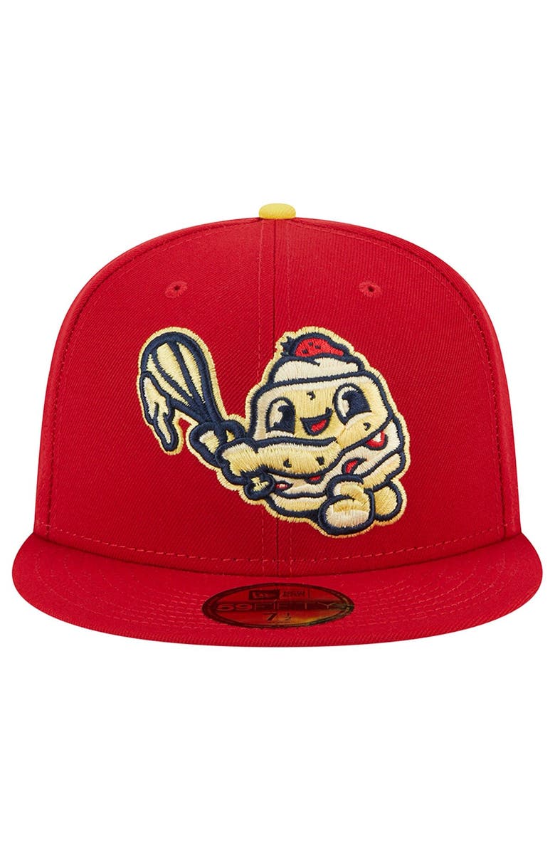 New Era Men's New Era Red Binghamton Rumble Ponies Theme Nights Southern Tier Shortcakes 59FIFTY Fitted Hat, Alternate, color, Red