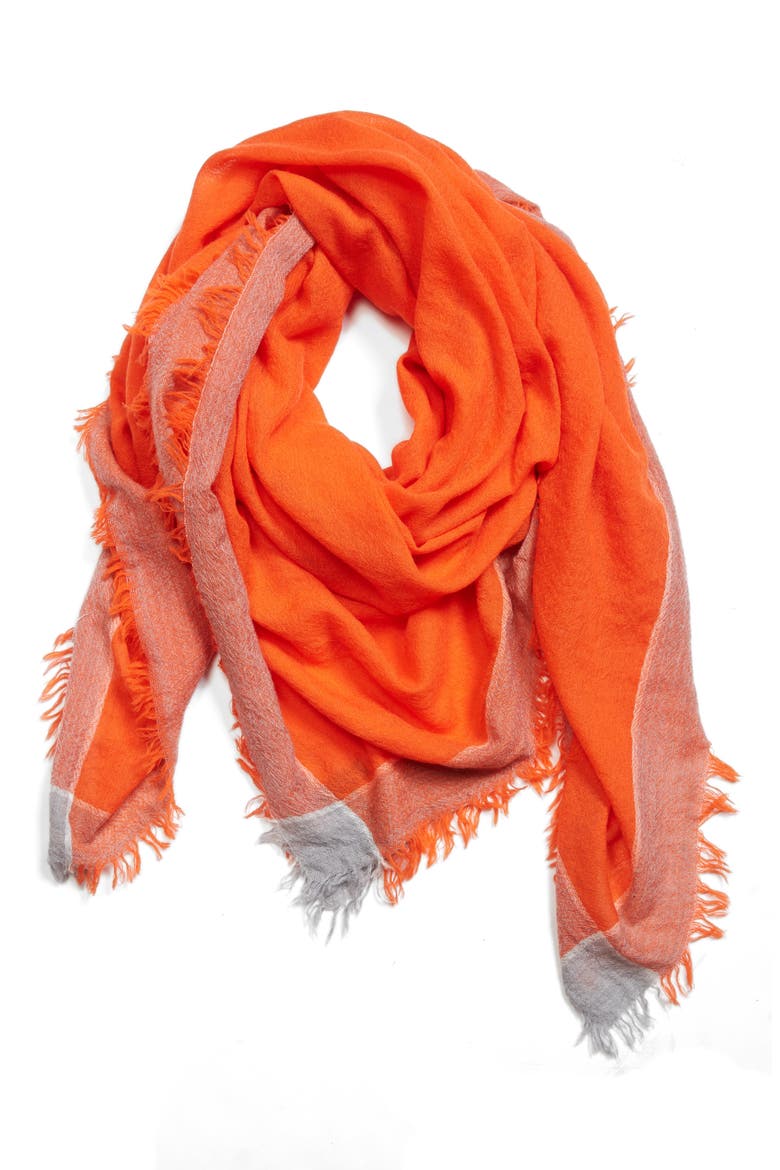 Nassau Wool & Cotton Scarf, Alternate, color, ORGMULTI