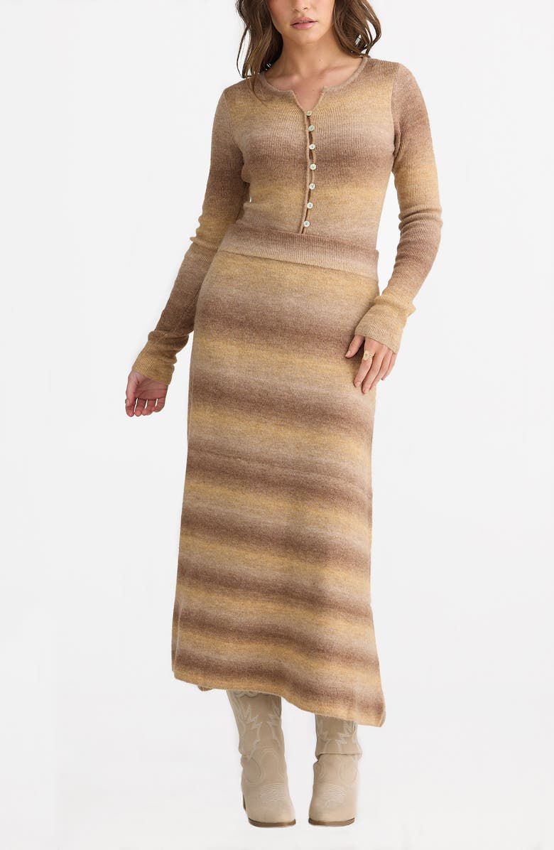 Talisman the Label Essence Cardigan, Alternate, color, Caramel Ombre