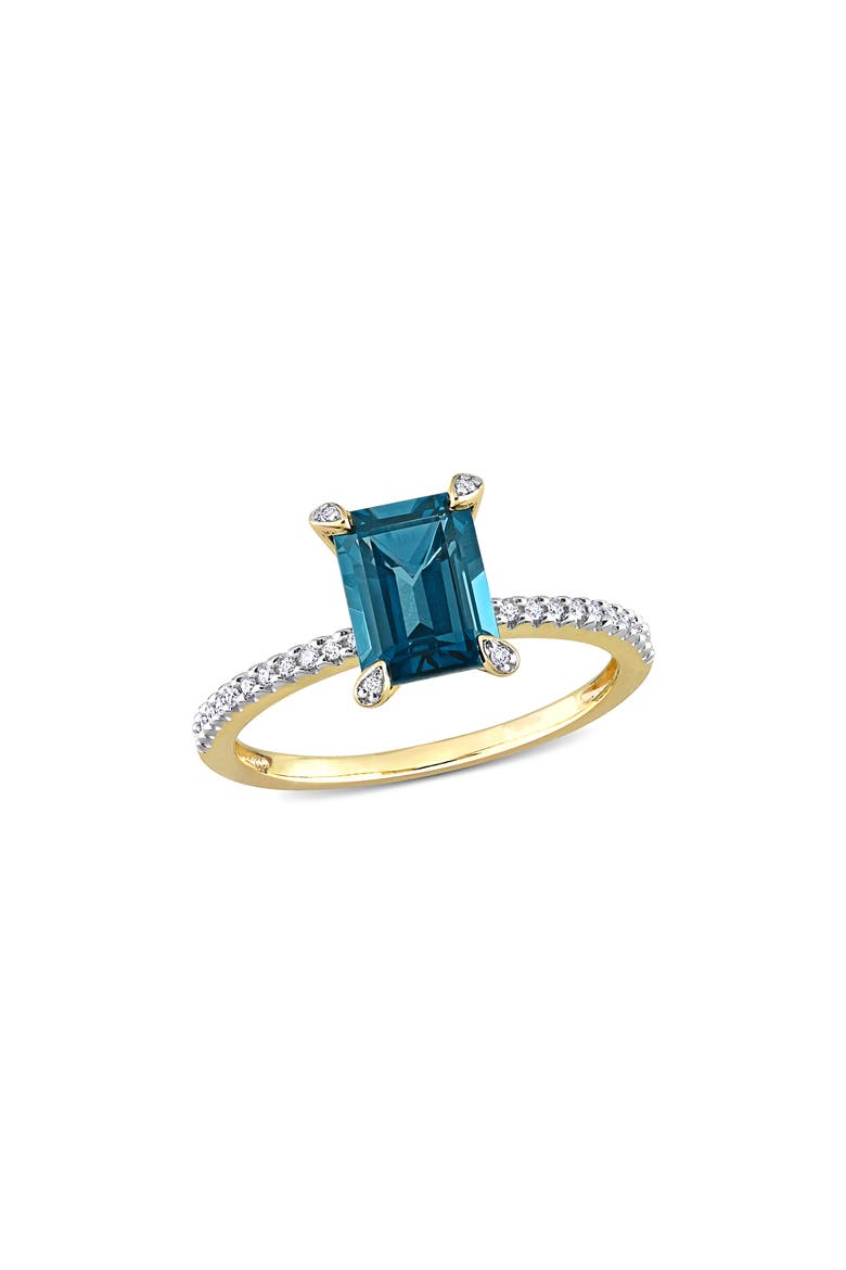 London Blue Topaz & Diamond Ring, Main, color, BLUE