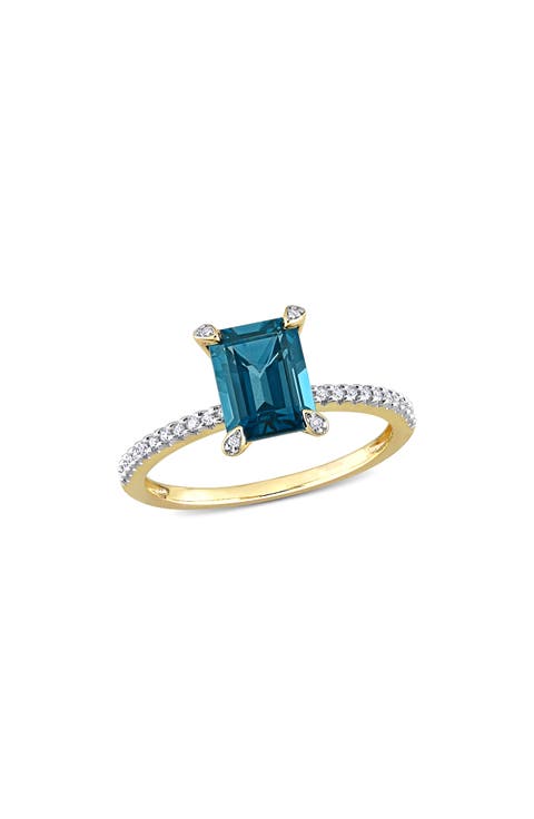 London Blue Topaz & Diamond Ring