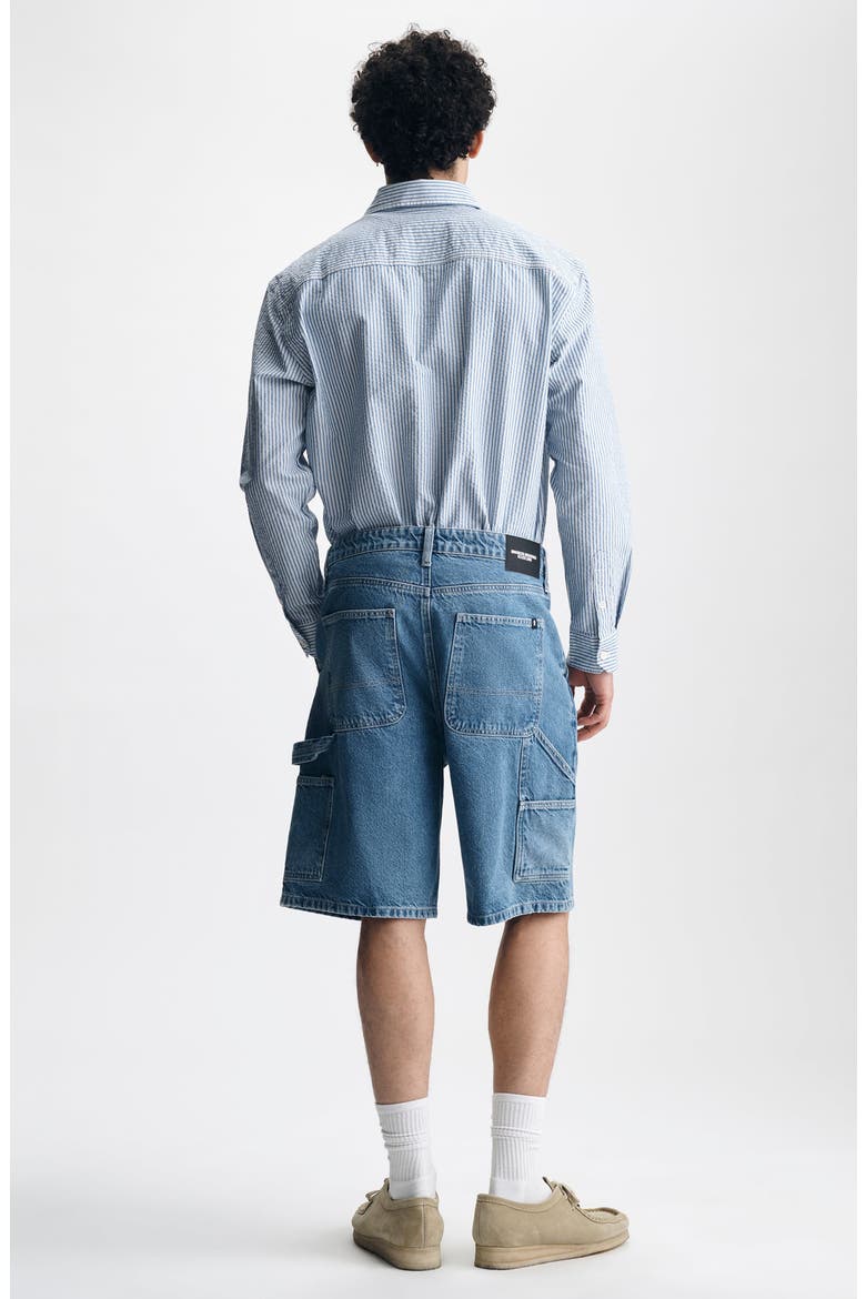 Williamsburg Relaxed Fit Cotton Denim Carpenter Shorts, Alternate, color, MID EVERYDAY DENIM