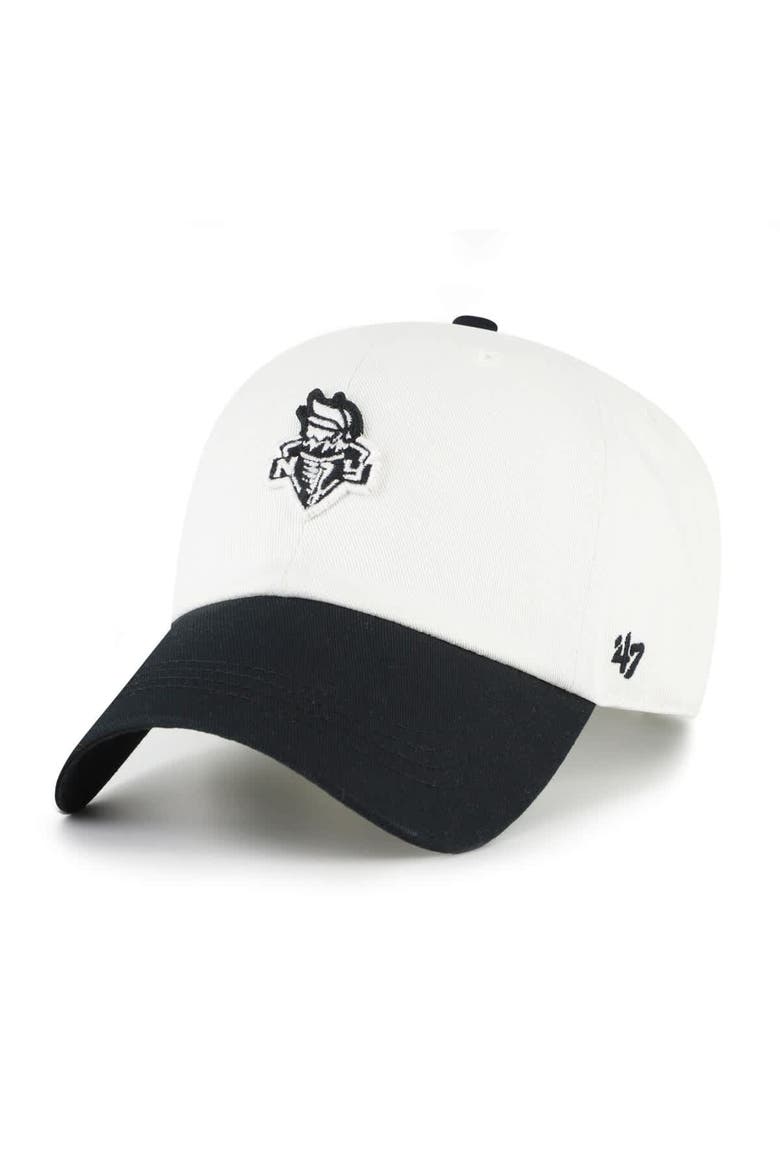 Unisex '47  White/Black New York Liberty Contemporary Two-Tone Clean Up Adjustable Hat, Alternate, color, White
