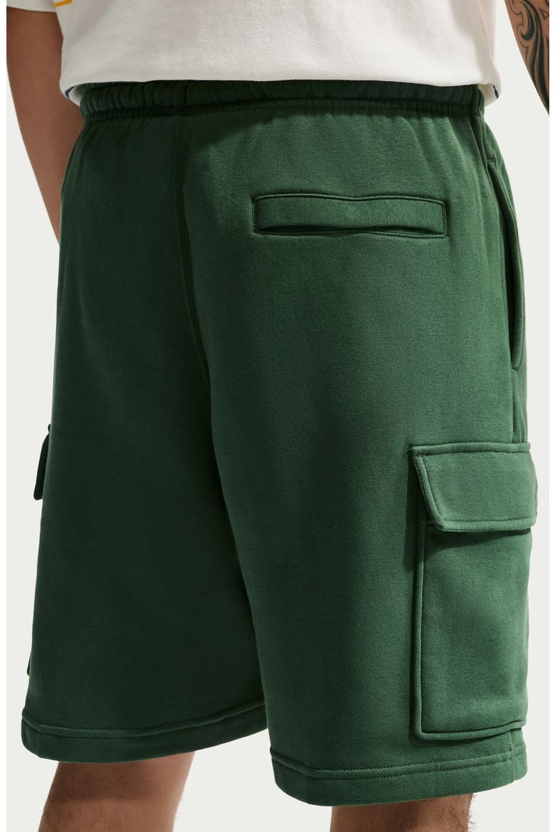Brushed Fleece Cargo Shorts, Alternate, color, FIR/ FIR/ WHITE