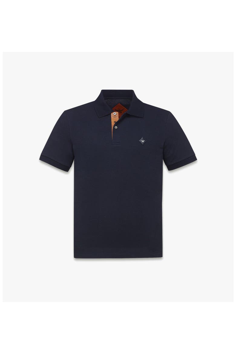 Diamond Patch Piqué Polo, Main, color, Navy