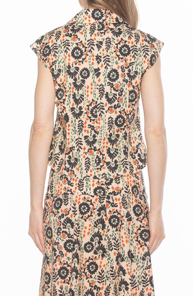 Alexia Admor Juniper Button-Up Shirt, Alternate, color, Beige Multi